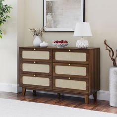 This storage chest of drawers with a wide wooden top can hold your lights, photos and flowers, and 6 large drawers provide enough storage space for clothes, books and all the daily necessities, allowing you to keep your belongings organized and your room clean. Versatile, it is not only a dresser, but can also be used as a nightstand, TV stand (suitable for 50 inch TV), clothing organizer, underwear dresser, entrance table, living room focus storage. Ideal bedroom, wardrobe, living room and entr Corridor Storage, Storage Dresser, Cabinet Bedroom, Drawer Bedroom, Natural Walnut, Drawer Dresser, Dresser, Living Room, Bedroom