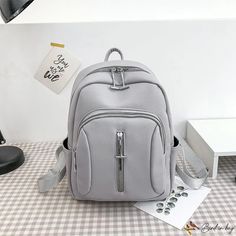 Bird in Bag - Shoulder women's bags new large capacity multi-purpose shoulder bags fashion soft leather small backpack female Gray Bags For Back To School, Vintage Shoulder Bag, Small Backpack, Bags Fashion, Bird In Bag, School Fashion, School Backpacks, Travel Backpack, Women's Bags