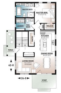 a floor plan for a small house with two bedroom and living room, dining area