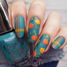 Try these absolutely gorgeous nail art ideas for Fall / Autumn. From bright and bold to subtle trends, you'll want to copy these nails! Orange Nail, Unghie Nail Art, Art Designs Ideas, Cute Nails For Fall, Fall Nail Art