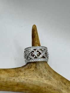 Vintage clear crystal stacking Wedding Ring Band  set in 925 Sterling Silver wedding band or promise ring. size 6, 7, 8 or 9.  This is one of my hand re finished treasures. Salvaged from vintage.  Re sizing can be done for a $20 fee and may take up to a week.  Engraving is $4 per letter.  Thank you for supporting a veteran's small business. All jewelry is shipped free within the US in a stylish gift box Luxury Engraved Silver Stackable Rings, Heirloom Sterling Silver Stackable Engraved Ring, Stackable Heirloom Sterling Silver Engraved Ring, Elegant Stackable Engraved Sterling Silver Ring, Vintage Silver Stackable Rings Hallmarked, Wedding Ring Bands Set, Stacked Wedding Rings, Sterling Silver Wedding Band, Sterling Silver Stacking Rings