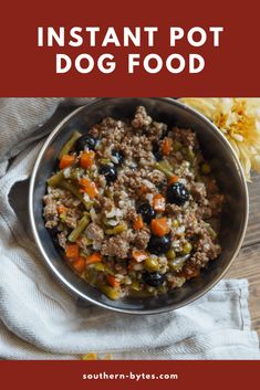 instant pot dog food recipe in a bowl