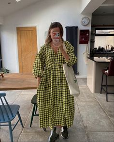 Summer Trainers Outfit, Beyond Nine, Layer Dress Outfit, Eclectic Outfits, Checkered Dress, My Black, Eclectic Fashion, Looks Style, Spring Summer Outfits