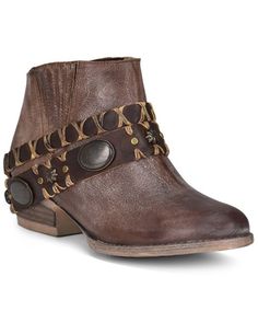 Circle G Women's Moss Zipper Harness Fashion Booties - Round Toe | Boot Barn Harness Fashion, Womens Cowgirl Boots, Cute Boots, Studded Leather, Leather Pulls, Womens Boots Ankle, Cowgirl Boots, Biker Boot, Womens Boots