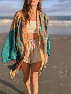 Short Kerala Kimono - Print Mix | Post Surf Collective