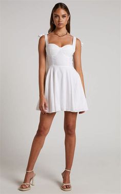 White Bow Dress Mini. There are any references about White Bow Dress Mini in here. you can look below. I hope this article about White Bow Dress Mini can be useful for you. Please remember that this article is for reference purposes only. #white #bow #dress #mini Mini Dress With Bow Straps, White Dress Preppy, White Graduation Dress High School, Dress With Bow Straps, Grad Fits, White Dress With Bow, Elegant Fits, Preppy Dress, Bow Straps