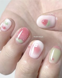 Minimal Oval Nails, Cute Nails Inspo Short, Cute Short Nails Aesthetic, Himekaji Nails, Douyin Short Nails, Non Acrylic Nail Ideas, Cute Nail Ideas For Short Nails, Short Cute Nail Ideas, Japanese Nails Short