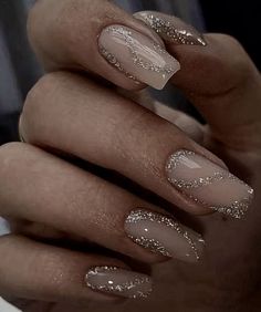 Formal Nails, Acrylic Nails Coffin Short, Sparkly Nails, Square Nails