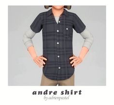 📑 Andre Shirt (Kids) | Patreon Adrienpastel Sims 4, Sims 4 Cc Child, Cc Sims, Kids Clothing