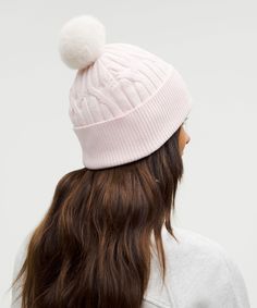 Aaaahhhh. Thick, Plushy, And Oh-So-Soft, This Cozy Beanie Is Self-Care You Can Wear. Designed For Casual. | Women's Cable-Knit Pom-Pom Beanie Cozy Beanie, Strawberry Milkshake, Women's Hats, Pom Beanie, Cable Knit, Hats For Women, Self Care, Accessories Hats, Pom Pom