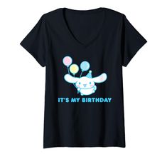 PRICES MAY VARY. Officially Licensed Sanrio Apparel Lightweight, Classic fit, Double-needle sleeve and bottom hem Cinnamon Roll Birthday, Cinnamoroll Birthday, It's My Birthday, Cinnamon Roll, Its My Birthday, Birthday Shirt, My Birthday, Birthday Shirts, Branded T Shirts