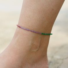 Product Name :- Gemstone Anklets  Type :- Anklets  Gemstone Shape :- Round Shape  Size - 9-10 Inch  Weight - 1.8 Gram  Color :- same as picture  Unique beaded Anklets, made of Natural Amethyst, Garnet & Green Onyx Anklets details. It's good material but need care, I would recommend to Permission swim or shower with the jewelry, some details can get ruin faster with water. but it's not like that, Also natural gemstones are all different from each other so there is the possibility that are slightl Anklets Beaded, Tiny Jewelry, Jewelry Stone, Beaded Anklets, Anklet Jewelry, Green Onyx, Bead Jewellery, Body Jewellery, Beach Jewelry