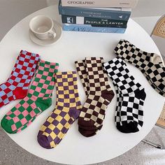 Colorful Checker Socks Introducing our elegant Colorful Checker Socks. Stand out in style with these vibrant, eye-catching socks. Made with high-quality materials, our socks offer both comfort and fashion. Elevate your sock game with these Colorful Checker Socks. Trippy Checkerboard, Checkered Socks, Find Your Aesthetic, Adorable Clothes, Artsy Outfit, Sock Game, Platform Mary Janes, Indie Aesthetic, Colorful Socks