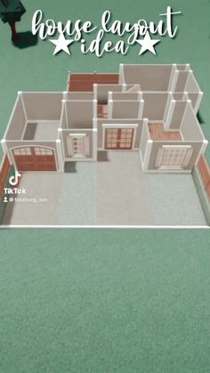 an image of a house with the words house layout idea on it's side