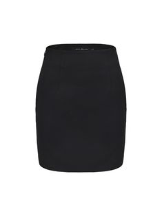 The Rachel Skirt is a sleek, minimalist piece designed to showcase modern elegance and strength. Crafted from high-quality stretch suit fabric, it offers a smooth texture and crisp lines while ensuring comfort and freedom of movement. Sleek Stretch Mini Skirt, Classic Fitted Pencil Skirt, Classic Fitted Elastane Pencil Skirt, Sleek Elastane Skirt For Night Out, Elegant Solid Color Short Skort, Sleek Structured Bottoms, Classic Fitted Mini Skirt With Lined Skirt, Chic Fitted Elastane Skort, Elegant Fitted Skirt With Smoothing Detail