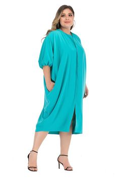 Loose Fit Mumu Kaftan Flowy Drapped Dress with Pockets Oversized Summer Dresses With Curved Hem, Knee-length Solid Color Shirt Dress For Daywear, Summer Dress With Curved Hem For Daywear, Oversized Solid Color Dress For Daywear, Oversized Dresses With Pockets For Daywear, Oversized Knee-length Shirt Dress For Daywear, Oversized Daywear Dresses With Pockets, Elegant Oversized Dress In Solid Color, Oversized Dresses With Pockets