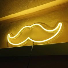 Mustache Led Neon Sign Business Backdrop, Cute Gift For Friends, Neon Wall Signs, Cute Gifts For Friends, Salon Signs, Neon Decor, Acrylic Board, Mellow Yellow, Led Neon Signs