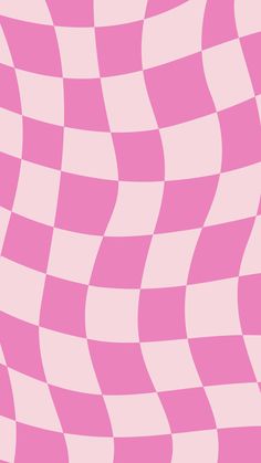 a pink and white checkerboard pattern that looks like it is going through the air