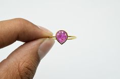 18Kt Solid Gold Ring Red Rare Ruby, Genuine ring, tear drop ruby, Anniversary ring, Gift for Her US Size 5 - 9 Specification 1. Metal : 18kt Solid Gold 2. Stamped : 18kt 3. Gemstone : Ruby 4. Shape : Tear drop 5. Gemstone CTW : 1.05 CTW 6. Weight : 1.10 Gram 7. Color : Gold filled  Happy Shopping Fine Jewelry Red Teardrop Ruby Ring, Formal Teardrop Ruby Ring In Fine Jewelry Style, Formal Teardrop Ruby Ring Fine Jewelry, Teardrop Ruby Ring For Formal Occasions, Formal Teardrop Ruby Ring, Red Pear-shaped Ruby Ring, Gift Pear-shaped Red Ruby Ring, Pear-shaped Red Ruby Ring Gift, Red Teardrop Ruby Rings