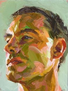 an oil painting of a man's face