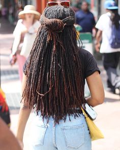 Dutchess Black Ink Locs Dreads, Curly Locs Styles, Sister Loc Hairstyles, Loc Afro, Small Dreadlocks, Rasta Braids, Loc Goals, Locs Natural, Sister Locks