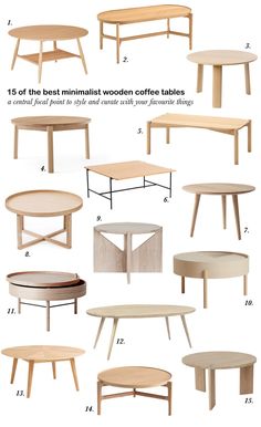 coffee tables with different sizes and shapes to choose from, including the top one on each side