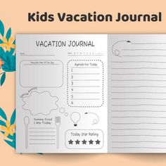 Kidsâ€?Vacation Journal Log Book And Travel Planner Book Log Journal, Country Worksheet, Road Trip Journal, Log Journal, Cyprus Flag, Australia Holiday, Journal Log, Kids Craft Box, Vacation Journal