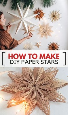 how to make diy paper stars for christmas decorations