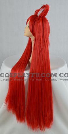 long red wig with ponytails on top