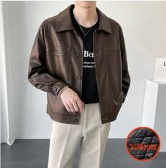 47545969869088|47545969901856|47545969934624|47545969967392 Brown Business Outerwear For Fall, Brown Outerwear For Business In Fall, Brown Leather Outerwear For Streetwear, Brown Leather Jacket With Lapel Collar For Winter, Brown Leather Jacket With Pockets For Winter, Winter Brown Leather Jacket With Pockets, Casual Brown Leather Jacket For Winter, Brown Long Sleeve Leather Jacket For Streetwear, Brown Leather Jacket For Streetwear