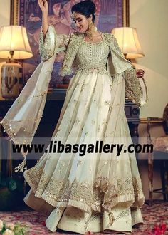 Latest Anarkali Suit With Embroidered Bolero Jacket Croydon England UK ELAN Anarkali Suit Wedding Dresses For Girls Pakistani, Green Desi Wedding Dress, Green Desi Wedding, Jacket Sharara, Latest Anarkali Suits, Gota Embroidery, Organza Gowns, Bolero Jacket, Organza Dupatta