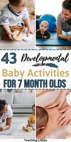 baby activities for 7 month olds with text overlay