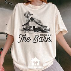 I'd Rather Be At The Barn Comfort Colors® Shirt, Farm Shirts, Farmer Shirts, Crop Fields Shirts, Farm Animal Shirts, Farmer Mom, Farmer Dad Unisex Cut and True to Size T-Shirts * Comfort Colors * 100% ring-spun cotton * Fabric weight: 6.1 oz/yd² (206.8 g/m²) * Garment-dyed * Relaxed fit * 7/8″ double-needle topstitched collar * Twill-taped neck and shoulders for extra durability * Double-needle armhole, sleeve, and bottom hems * Blank product sourced from Honduras CARE INSTRUCTIONS * Turn inside Farm Animal Shirts, Farm Shirts, Crop Field, Farmer Shirt, Shirts Crop, Comfort Colors Shirt, The Barn, Farm Animal, Animal Shirts