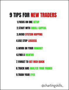 Tips for new traders