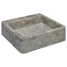 a square stone sink on a white background