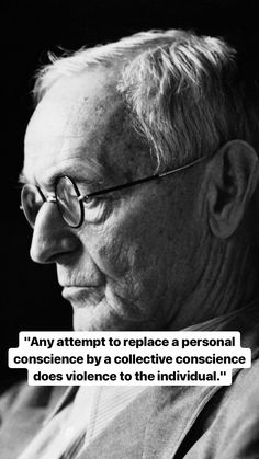 an old man with glasses and a quote on it