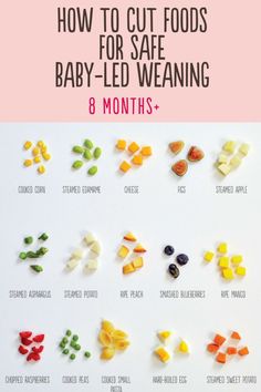 how to cut foods for safe baby - led weaning 8 months and over