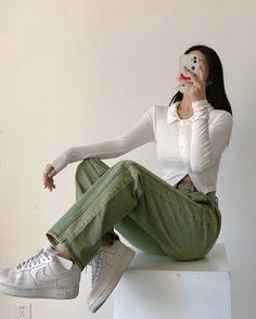 Green Acid-Washed Jeans | Hong Du Sik - Hometown Cha-Cha-Cha L Hometown Cha Cha Cha Photoshoot, Shin Min Ah Hometown Cha Cha Cha Outfit, Hometown Cha Cha Cha Quotes, Chief Hong Hometown Cha Cha Cha, Hometown Cha Cha, Hometown Cha Cha Cha, Acid Wash Jeans, Washed Jeans, Crop Tops