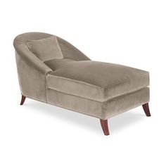 the chaise lounge chair is upholstered and ready to be used in any room