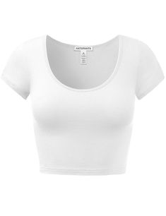 Dr Mundo, Crop Top Blanco, Scoop Neck Crop Top, Short Sleeve Tops, Cute Everyday Outfits, White Crop, White Crop Top, Preppy Outfits