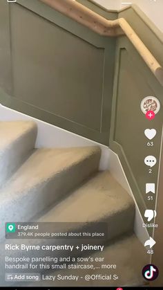 an image of some stairs with stickers on the bottom and bottom steps above them