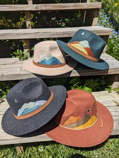 Made to order, hand embroidered wide brim rancher hats! Customize your hats! Two sizes 22" - 22.8" (small/medium ) or 22.8"-23.6" (large/x-large). Adjustable band within the hat to tighten for a more snug fit if preferred. Wool/polyester blend.  **Vegan options available! ::tell me the color and design you would like for your custom hat:: Affordable Embroidered Logo Hats With Curved Brim, Outdoor Embroidered Hat With Curved Brim, Embroidered Curved Brim Hat For Outdoor, Western Style Embroidered Flat Brim Hat, Rancher Hats, Wool Hats, Rancher Hat, Travel Jewelry Organizer, Embroidered Wool