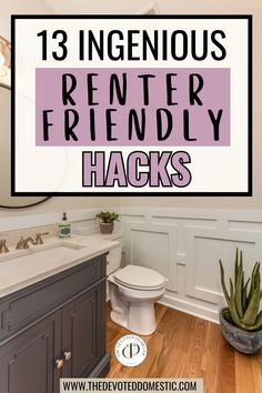 If you're a renter who wants to lend some personality to your space without losing your security deposit, these 13 ingenious renter friendly hacks are JUST what you need! Good Apartment, Apartment Upgrades, Renter Hacks, Smart Apartment, Bathroom Mirror Makeover, Rental Home Decor, Looking For Apartments