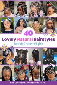 40 Natural Styles for Little Black Girls 7 Years Old - Coils and Glory 4c Hairstyles For School Kids, Little Black Girls Hairstyle Ideas, Hairstyles For Seven Year Olds, Little Black Hairstyles Kids, Easy Girl Hairstyles Kids Black