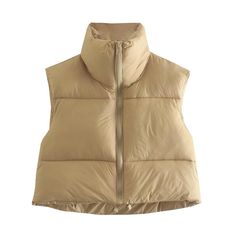 Winter Coats Women Parka, Winter Warm Outfits, Women Waistcoat, Chaleco Casual, Sleeveless Puffer, Woman Vest, Winter Vest, Short Vest, Cropped Vest