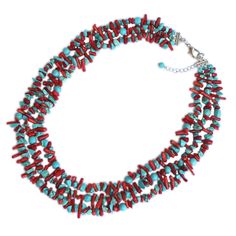 "Material: Howlite  Turquoise,Coral  Bead size:  4-10mm Necklace size: 18\"(The shortest neck size)+2'' extra chain Color: turquoise and Coral  Packing: Beautiful Pouch All items in my shop are made to order.   Most of the time it takes 1-3 business days but can be longer at times and for larger orders. If you want to order of different style. Please contact me . ----------------------------------------------------- Please feel free to convo me should you have any question! Thank you! :)" Short Neck, Turquoise Statement Necklace, Coral Necklace, Bib Necklaces, Turquoise Howlite, Coral Turquoise, Coral Beads, Necklace Sizes, Sister Gifts