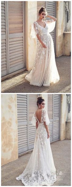 Boho Lace Wedding Dress With Sleeves | Cheap Vintage Lace Wedding Dresses 2020 | Plus Size A Line Wedding Dresses With Sleeves | Modern Hippie Wedding Dresses | Bohemian Lace Wedding Dress | Boho Champagne Wedding Dress | Lace Country Wedding Dress | Flowy Lace Wedding Dress | Champagne A Line Wedding Dress #Wedding #Dresses #Bridelily Flowy Lace Wedding Dress, Hippie Wedding Dress Bohemian, Wedding Dress Flowy Lace, Hippie Wedding Dresses, Vintage Lace Wedding Dresses, Bohemian Lace Wedding Dress, Wedding Dresses Bohemian, Country Wedding Dress, A Line Wedding Dress With Sleeves