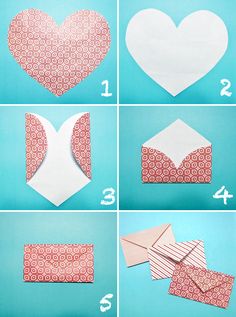 how to make paper hearts on facebook