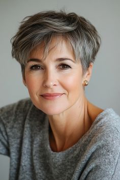 24 Thicker-Looking Hairstyle Ideas for Older Women with Fine Hair in 2 – CreativeBooster Brown Hair Older Women, Short Ash Brown Hair, Tousled Pixie, Blonde Angled Bob, Medium Fine Hair, Hair Older Women, Hairstyles For Older Women