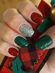 Cute Gel Nails, Dipped Nails, Xmas Nails, Christmas Nail Designs